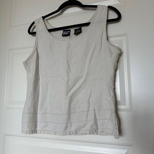 Casual Corner Tan Linen Tank Top
